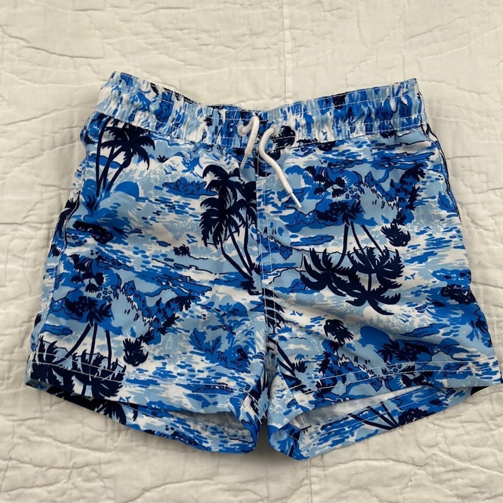 Janie and Jack Hawaiian Toddler Boys Swim Trunks size 2T